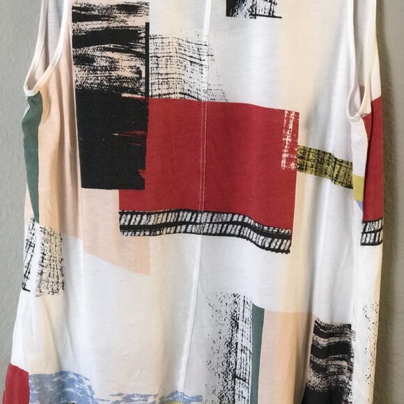 Babaton Aritzia Abstract Geometric Tank Top White - Picture 6 of 10